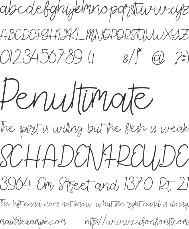 Marsha Sithnoy font preview