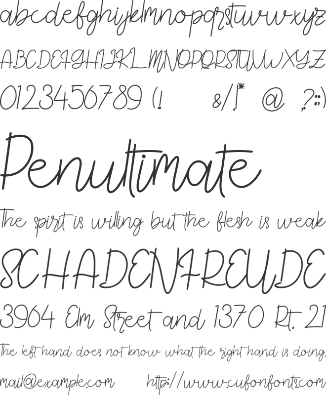 Marsha Sithnoy font preview