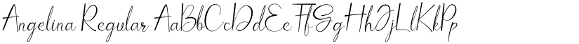 Angelina Regular font