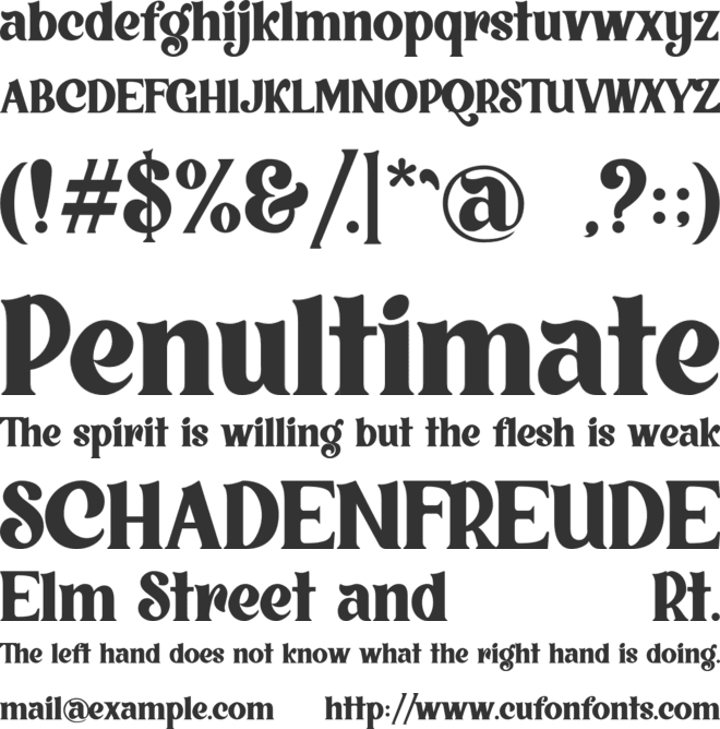 Vigallse font preview