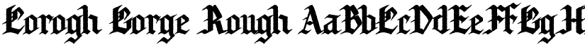 Corogh Gorge Rough font