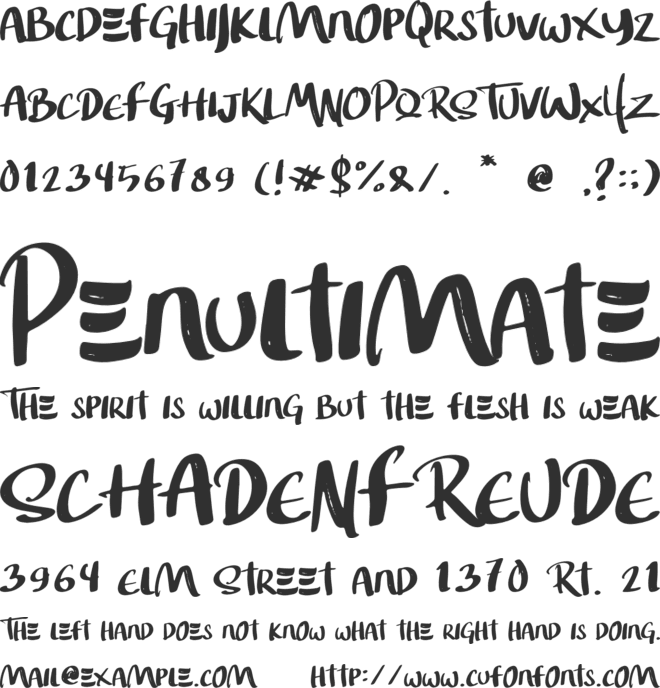Wicked Steam font preview
