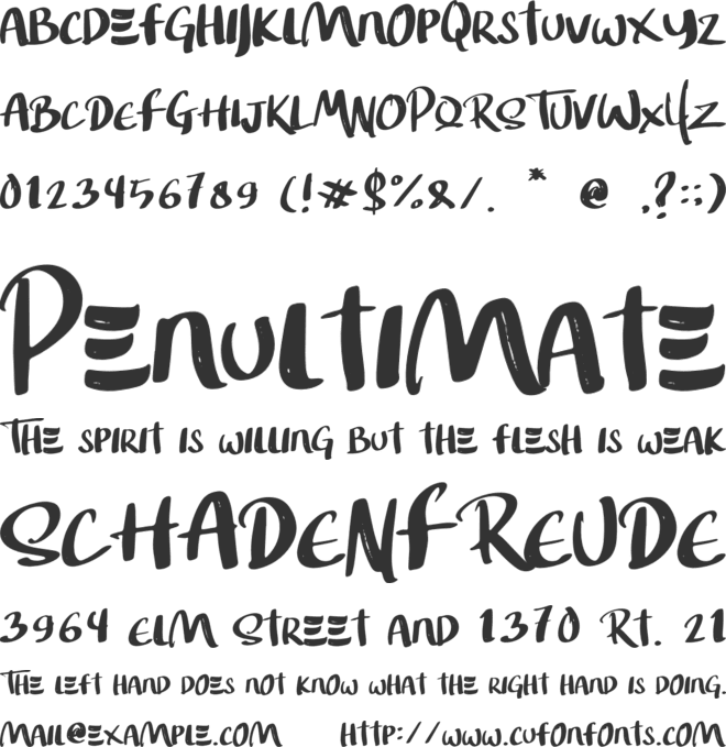 Wicked Steam font preview