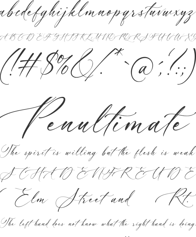 Adoretta font preview