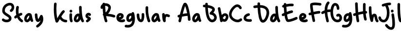 Stay Kids Regular font