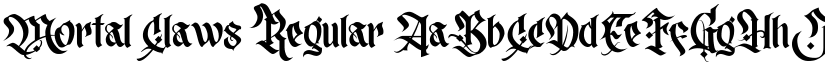Mortal Claws Regular font