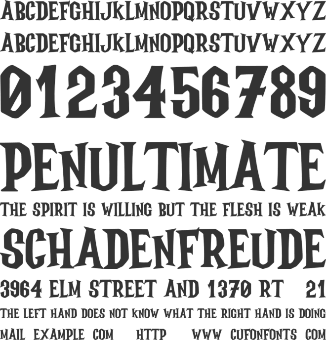 Spookyman font preview