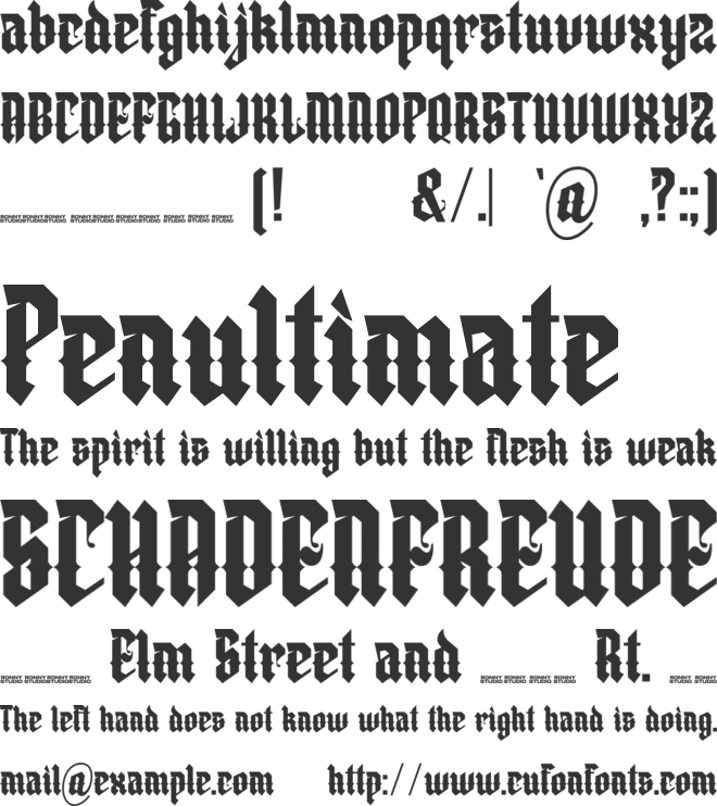 Matgard font preview