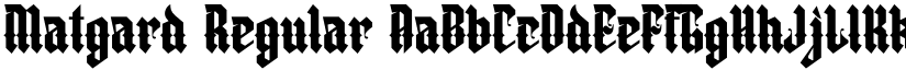 Matgard Regular font