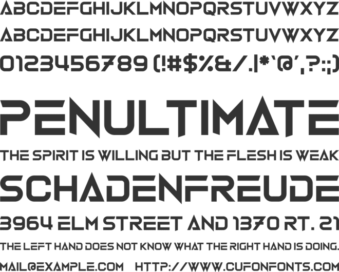 Skygraze font preview