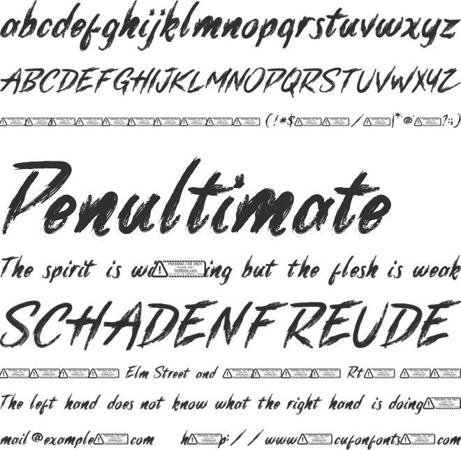 Brushle font preview
