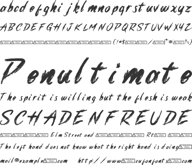 Brushle font preview