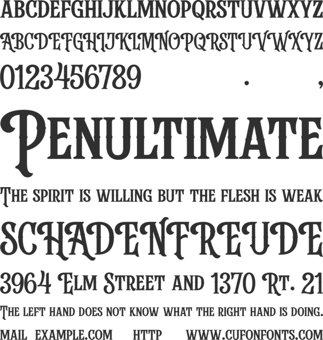 Stanford Breath font preview