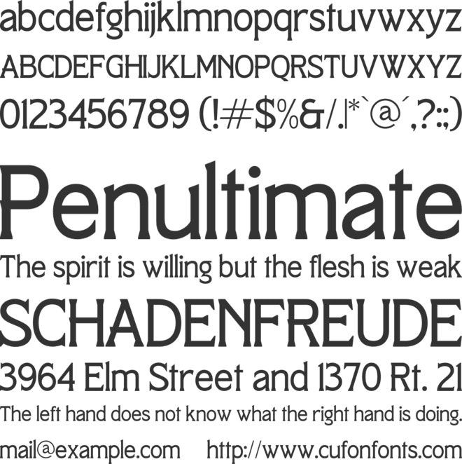 Raider Knight font preview