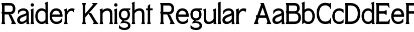 Raider Knight Regular font
