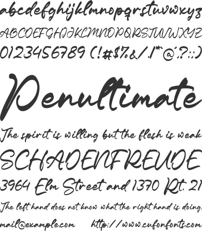 Madstick font preview