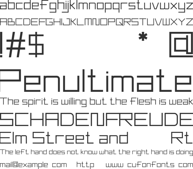 Square Space font preview