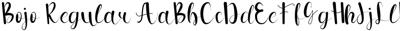 Bojo Regular font