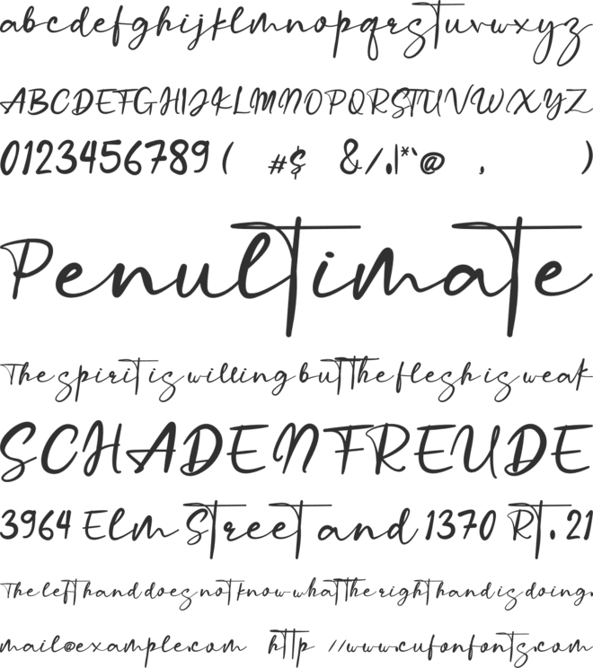 Chalistha font preview