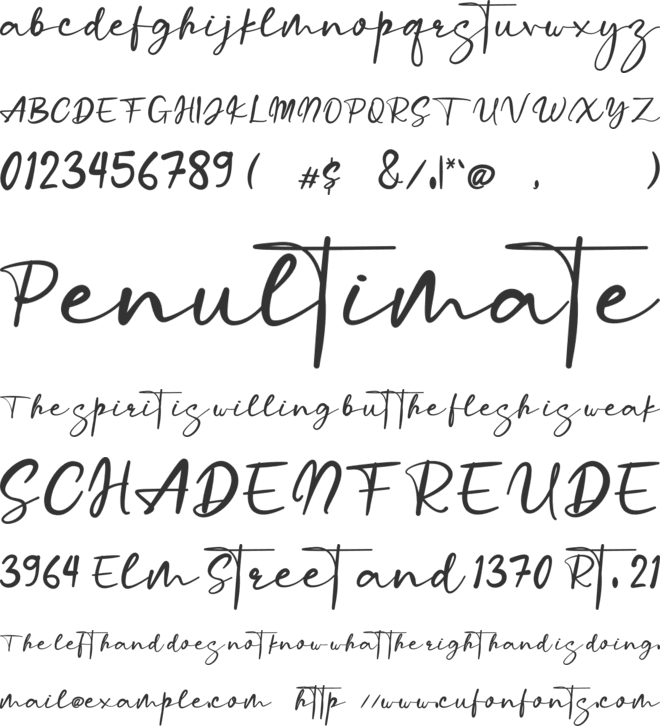 Chalistha font preview