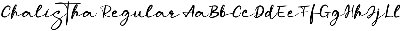Chalistha Regular font