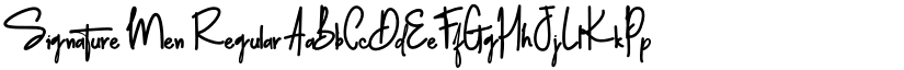 Signature Men Regular font