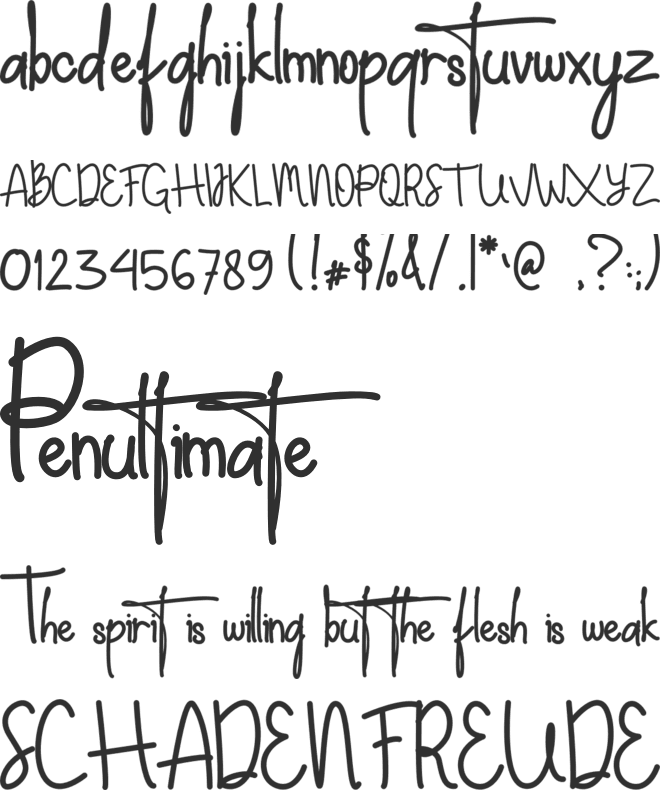Angelina Signature font preview