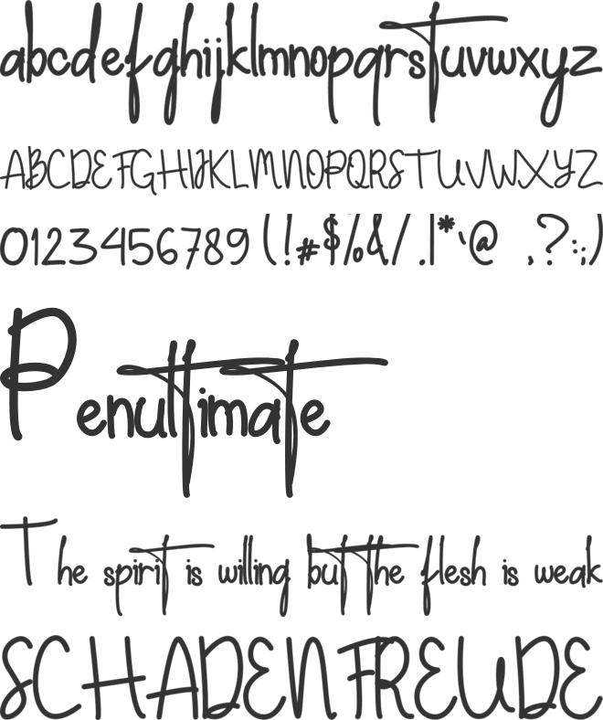 Angelina Signature font preview