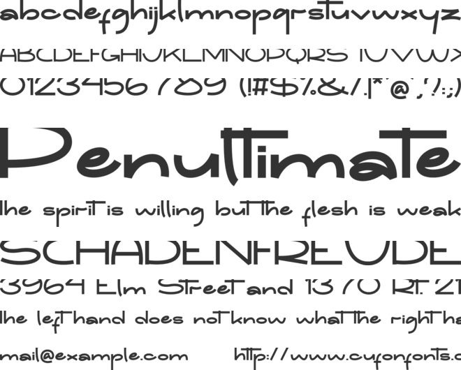 Clausbere font preview