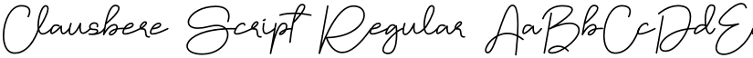 Clausbere Script Regular font