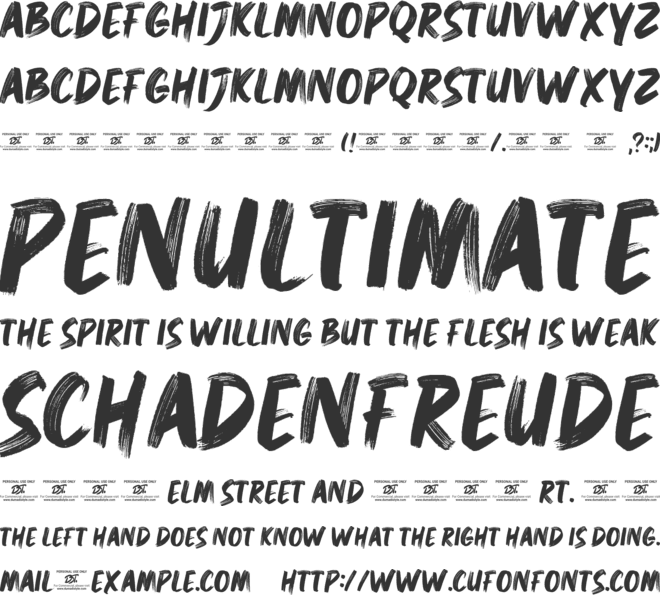 Rough Battle font preview