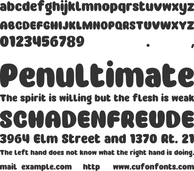 Baloon Everyday font preview