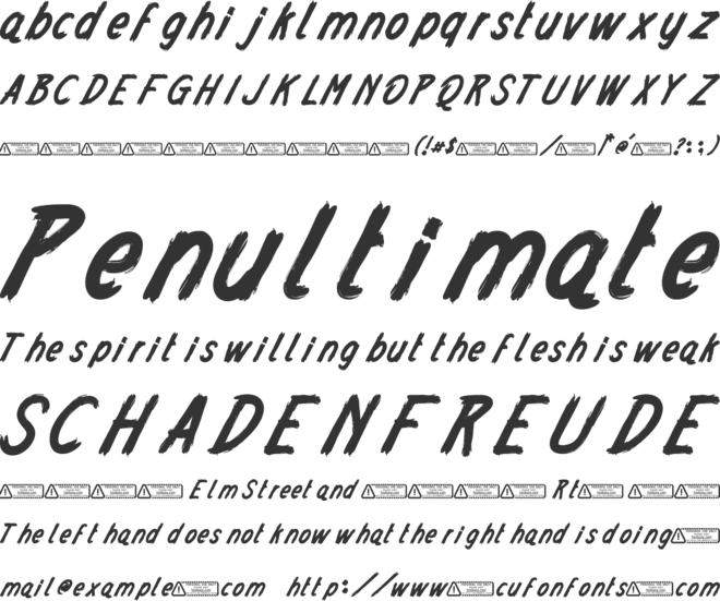 Queenstown font preview