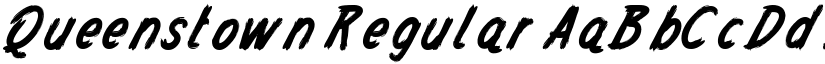 Queenstown Regular font