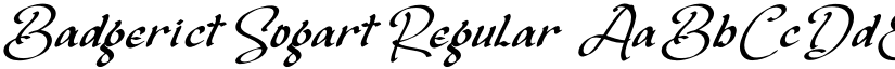 Badgerict Sogart font download