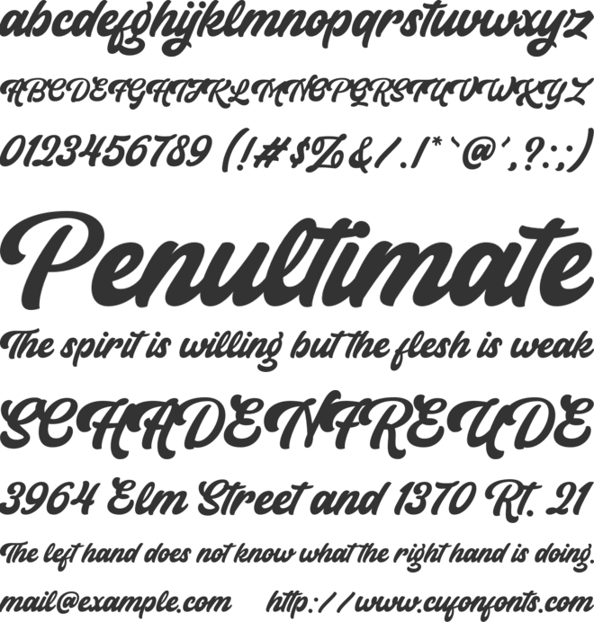 Hioganke font preview