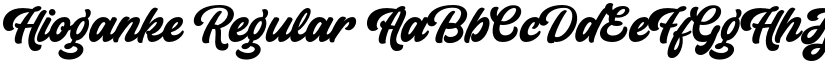 Hioganke Regular font