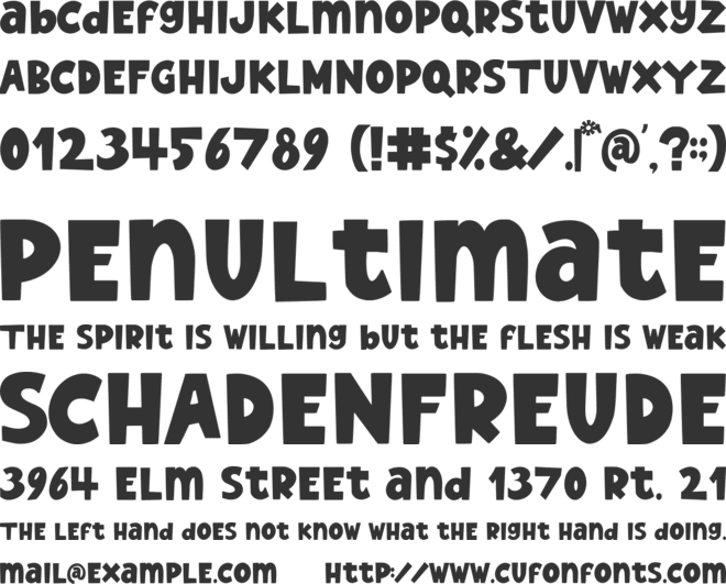 Galaxy Placebo font preview