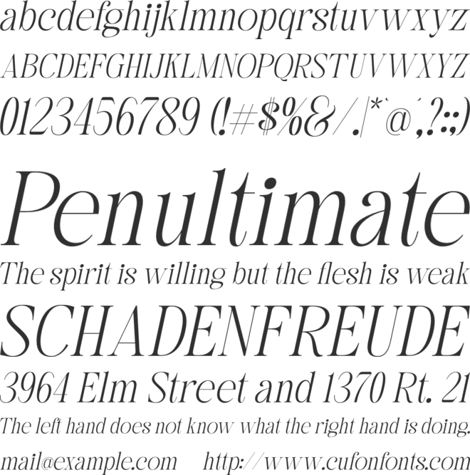 British Classical font preview