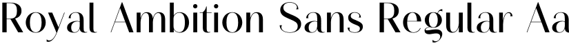 Royal Ambition Sans Regular font