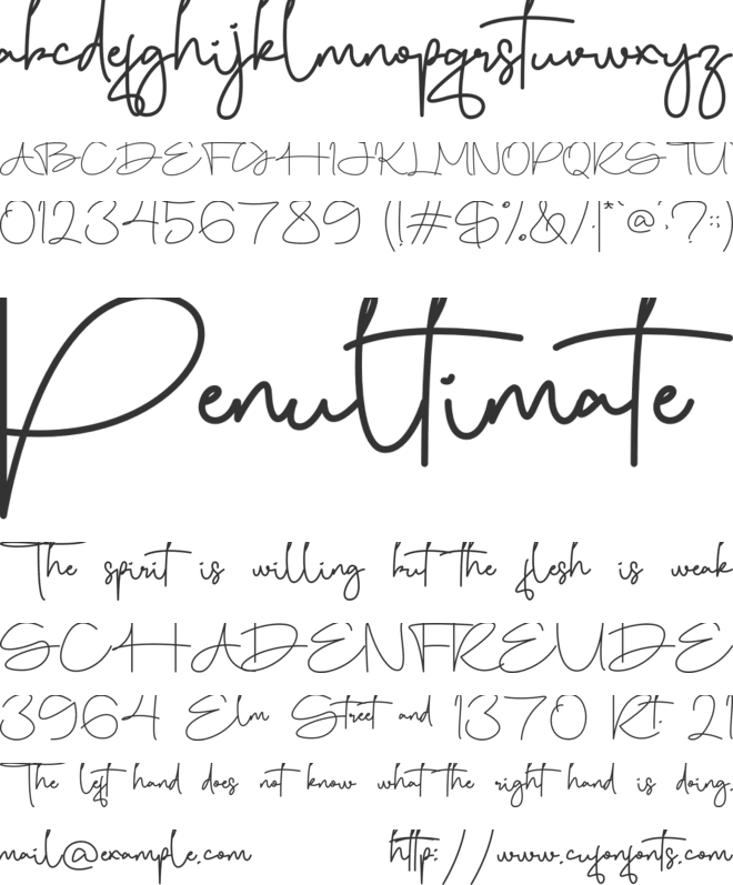 Bellogia font preview