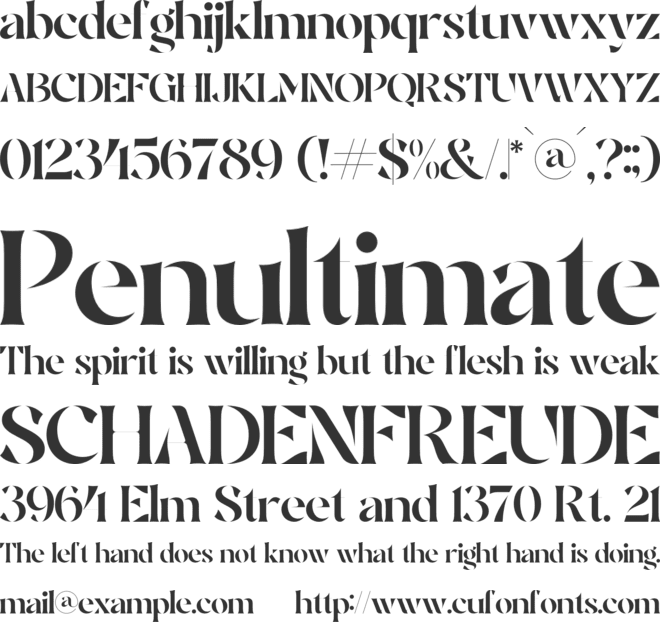 Brogte font preview
