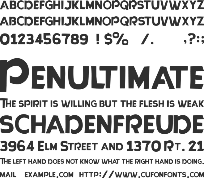 Chailce-Noggin font preview
