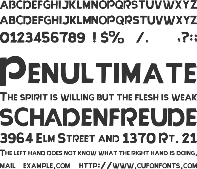 Chailce-Noggin font preview