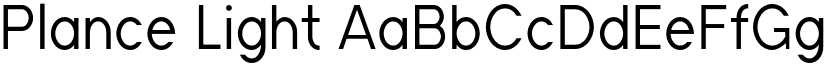 Plance Light font
