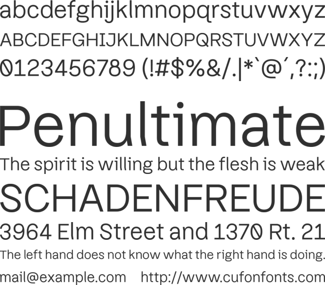 Thorngumbald font preview