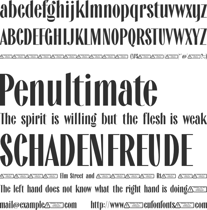 Andone font preview