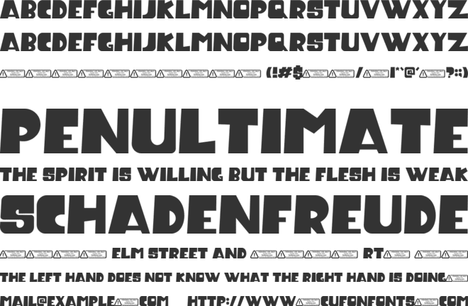 Ice Land font preview