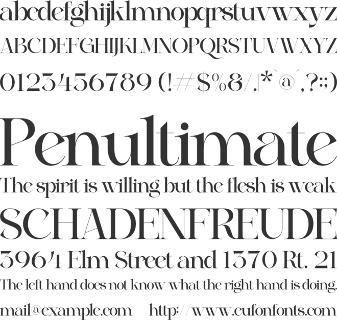 Satista font preview