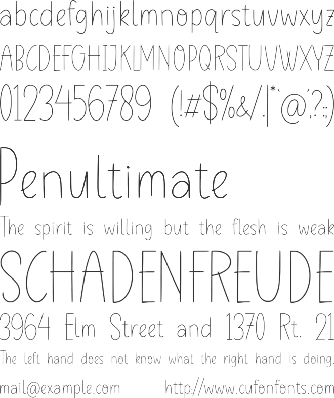 Nervesline font preview